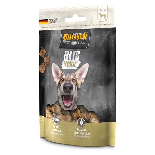 BELCANDO Bits Horse 90 g | Premium-Hundesnacks | Getrocknetes Fleisch | 100% natürlich