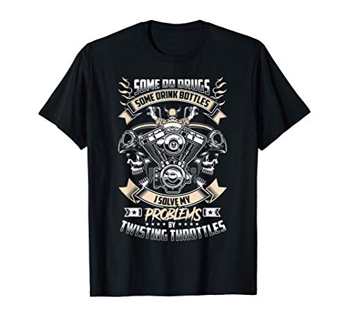 Motocicleta Regalo Biker Resuelve Mis Problemas Torciendo S Camiseta