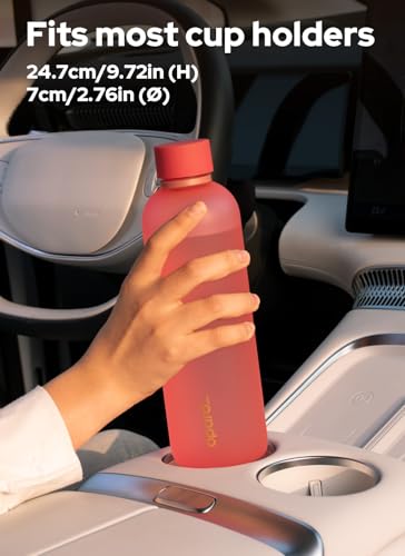 Image of Opard Slim Water Bottle 27oz, Dishwasher Safe Plastic Water Bottle BPA-Free, Leakproof Screw Top, Flamingo Pink, Reusable for Travel School Sport Gym Hiking