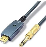 Einfache Verbindung der Gitarre direkt mit dem Computer USB für Aufnahmen, integriertes hochwertiges 16-BIT / 44,1 kHz digital-analog