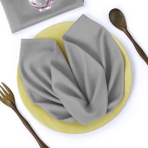 Servilletas de tela MDS pack 12 unidades 44x44 cm gris claro miniatura 1