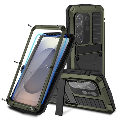Coque Samsung S26 Ultra antichoc robuste béquille et verre vert