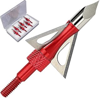Maifield Archery Broadheads 100 Grain Bowhunting Arrow Head 3 Fixed Blades 6 Pack