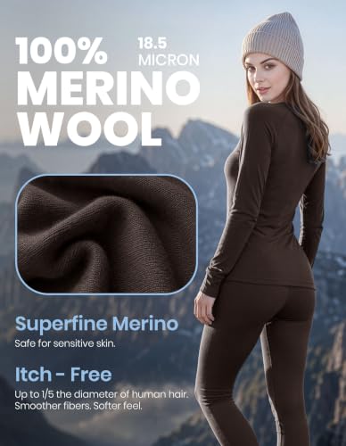 Image of Iguana Womens 100% Merino Wool Base Layer Set Active Thermals