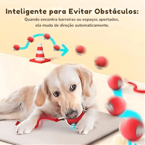 Bola de Brinquedo Automática com Cauda para Gato e Cachorro