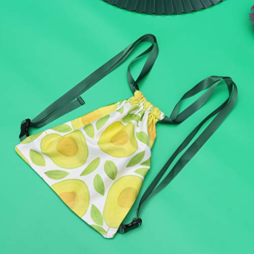 FAVOMOTO Mochila de Lona Com Cordão de Impressão de Frutas Sacola Com Cordão para Academia de Esport