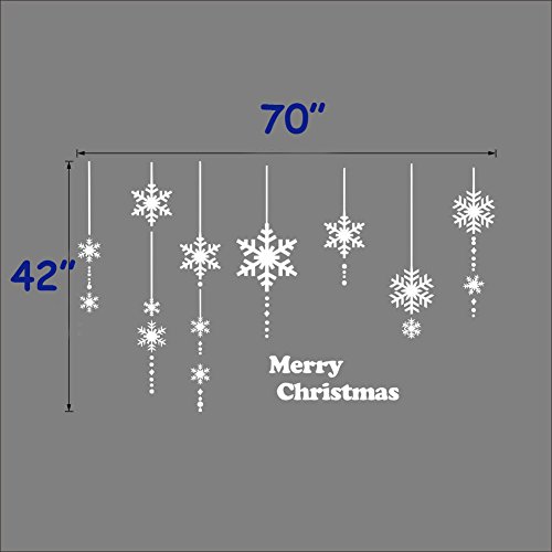 Vinilo Decorativo de Navidad DNVEN 71x42 pulgadas Blanco miniatura 4