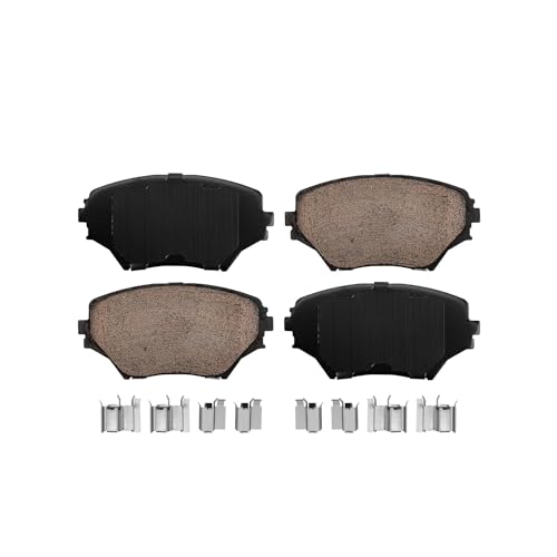 Image of Detroit Axle - Brake Pads for 2004 2005 Toyota RAV4, Front and Rear Ceramic Brake Pads w /Hardware Replacement