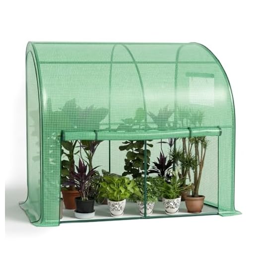 Relaxdays Frühbeet Alu, Stecksystem, lichtdurchlässig, UV-Schutz, Mini Gewächshaus, HxBxT: 100 x 50 x 50 cm, transparent 11 VOUNOT® Gewächshaus Foliengewächshaus, Anlehngewächshaus mit Seitenwände Aufrollbar, Tomatengewächshaus Winterfest Stabil, 200x100x180cm Grün