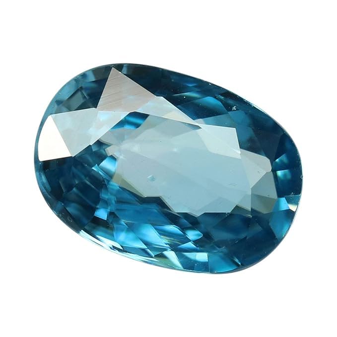 Zircon bleu pierre naturelle de 7.50 Ratti pour création de bijoux