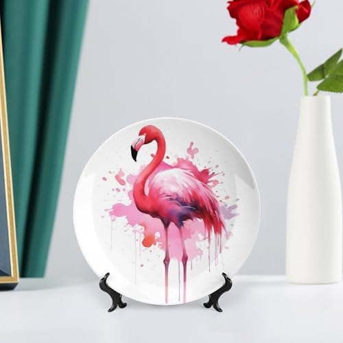 Assiette décorative céramique avec support pour cuisine et buffet