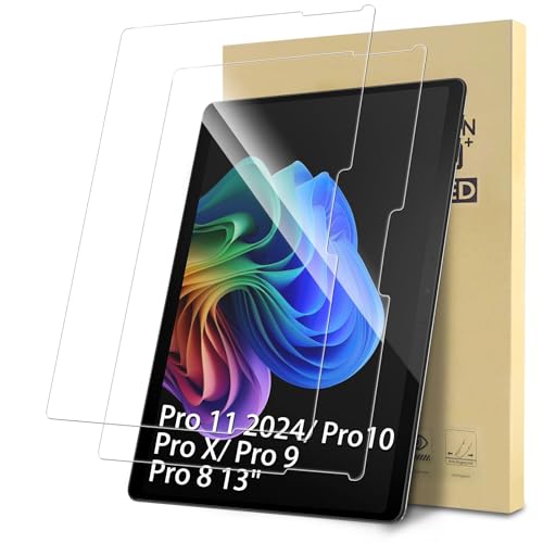 Suppeak 2-Pack Screen Protector Compatible with Microsoft Surface Pro 11 2024/ Pro 10/ Pro X/Pro 9/ Pro 8 13 Tempered Glass Clear Film Anti-Scratch 9H Hardness Easy Installation