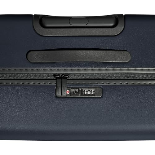 Image of Away Medium Checked Luggage, Lightweight Hard Shell Suitcase with Spinner Wheels, Durable Rolling Luggage, TSA Lock, 26 Inch, Navy Blue