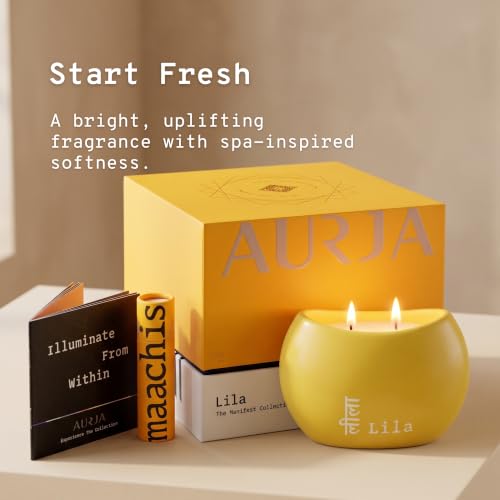 Lila Luxury Scented Candle with Bergamot, Ginger & Vetiver Fragrance Notes, Soy Coconut & Beeswax Blend, 60+ Hour Burn Time, Premium Natural Wax Candle for Bright Citrus Aroma & Elegant Gift Giving - Image 2