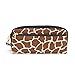 Produktbild ahomy Giraffe tattoo braun Bleistift Pen Fällen Doppelreißverschluss Große Make-up Kosmetik Stationery Tasche für Tasche für Mädchen jungen Frauen