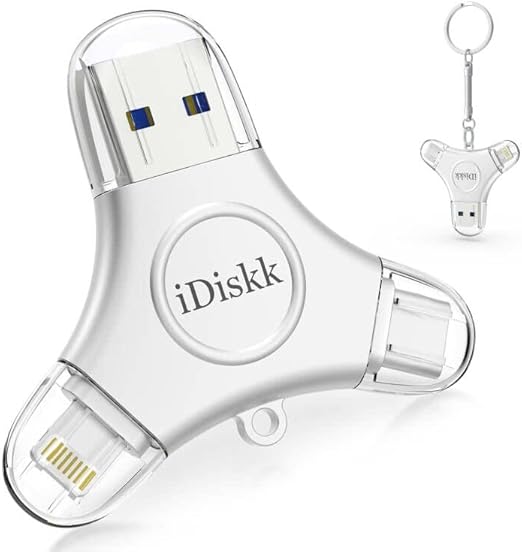iDiskk MFi Certified 256GB 3 in 1 TYPEC Photo Stick for iPhone