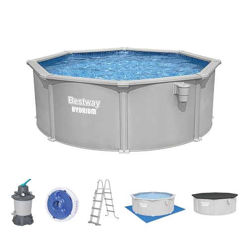 Bestway Hydrium Stahlwandpool Komplett-Set rund 366 x 122 cm...