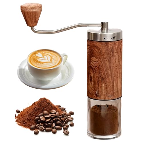 Kaffeemühle, Smavles Kaffeemühle Manuell Hand, Manuelle Kaffeemühlen, Coffee Grinder Mahlgradstufen für Camping Zuhause Büro Outdoor Unterwegs Reise