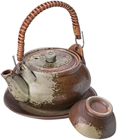 Set of 3 Earthenware Bottle Mushi, Ash Glaze Can, 4.3 x 2.4 inches (10.8 x 6.2 cm), 12.8 fl oz (320 cc), Banko Ware Japanese Tableware, Sake Cup, Restaurant, Inn, Commercial Use