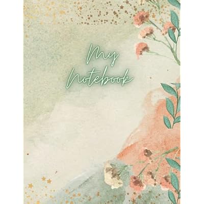 My Notebook: Composition notebook journal planner for girls women with vintage colours, 120 lined pages paperback