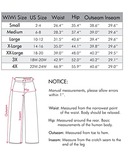 Wiwi Bamboo Pajama Pants For Women Plus Size Pajamas Bottoms Wide Leg Lounge Sweatpants Soft Pj Sleep Pant S-4X, Heather Grey, Medium #TOP5