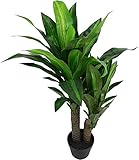 Dekoleidenschaft Kunstpflanze Yuccapalme 90 cm hoch, Zierpflanze, künstliche Yucca Palme, Büropflanze