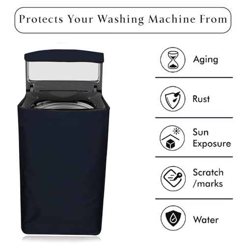 Image of Star Weaves Top Load Washing Machine Cover for LG 9 KG Fully-Automatic Top Loading T90SJSF1Z, Darkblue