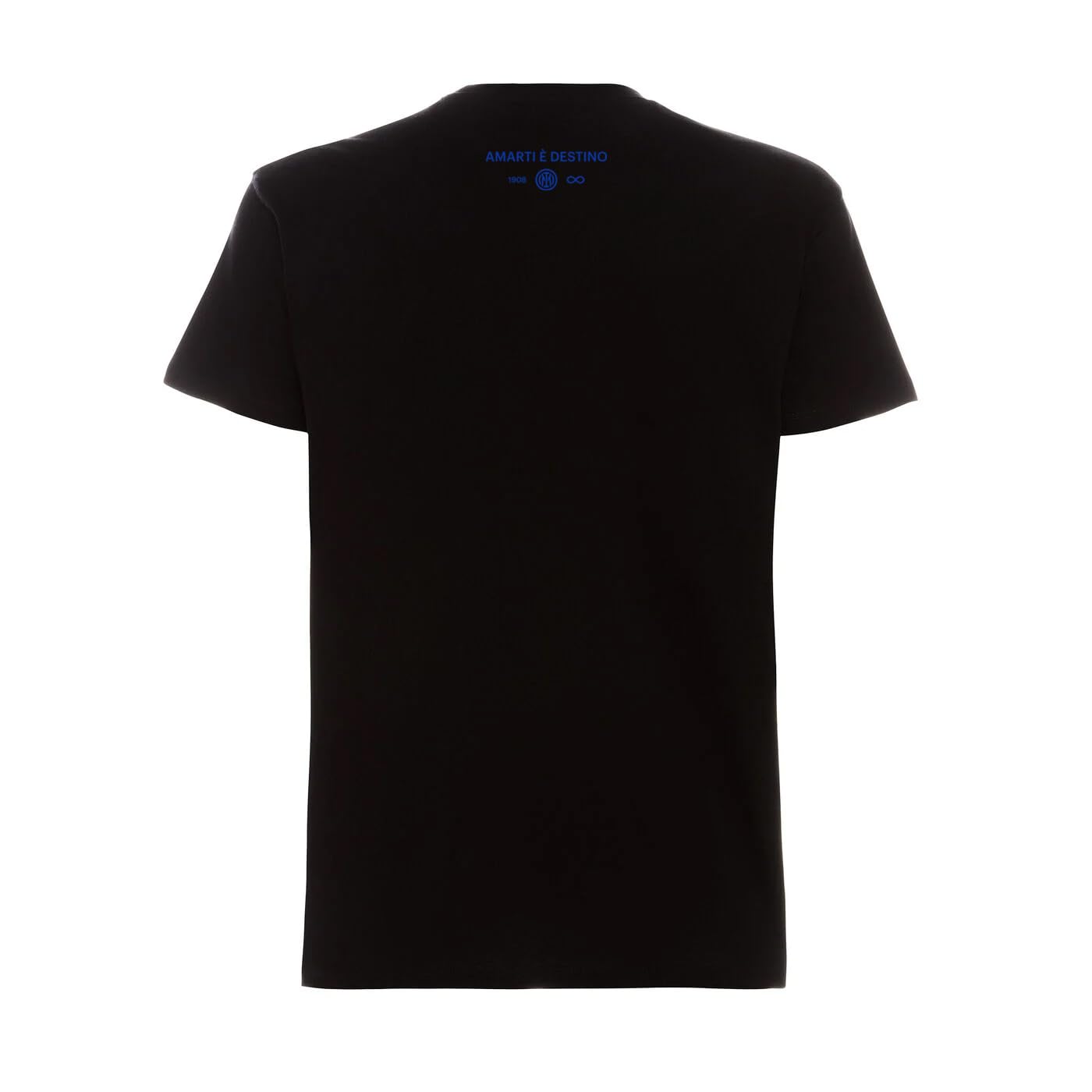Inter La t-Shirt “Amarti è Destino unisce qualità e Stile per Ogni Tifoso nerazzurro. Realizzata in 100% Cotone, Taglie Unisex Adulto, Prodotto Ufficiale
