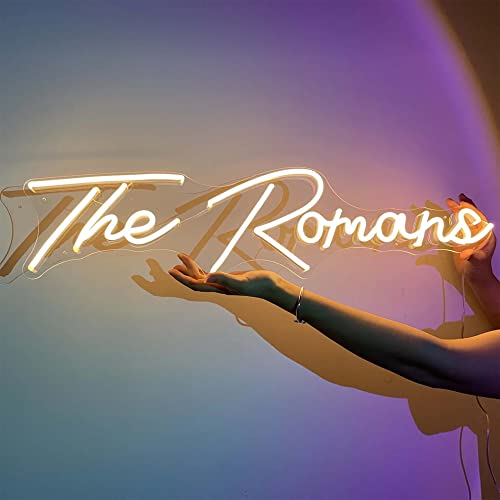 Jemesi Custom Neon Signs, Handmade Personalized Led Neon Sign For Wedding Birthday Party Home Room Shop Logo Bar Birthday Gifts Name Neon Lights Christmas Decor (Optional 12" To 60", 1-3 Line Text) #TOP8