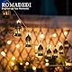Romadedi Laterne Gold Hochzeit Tischdeko - 10er Set Mini Laterne zum Aufhängen, mit LED Kerzen für Party Deko, Weihnachten, Ramadan, Garten, Balkon, Outdoor, Orientalische