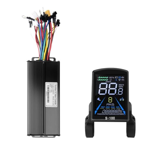 Wsikafxn S-100 電動自転車ディスプレイメーター 35A 36V/48V/52V 正弦波コントローラーキット スクーター E-Bike 改造アクセサリー用