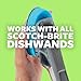 Scotch-Brite Scrub Dots Dishwand Refills for Cleaning Kitchen, Bathroom, and Household, Non-Scratch Refills Safe for Non-Stick Cookware, 2 Dishwand Refills