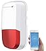 Produktbild VisorTech Blink Alarm Sirene: WLAN-Outdoor-Sirene mit Blinklicht und 95 dB, IP54, ELESION-kompatibel (Funksirene, Elesion Alarm, Akustischer Bewegungsmelder)