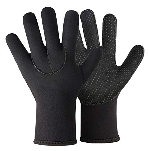 Guantes térmicos de neopreno de 3 mm, guantes de buceo gruesos, guantes de buceo antideslizantes, guantes de esnórquel, kayak, vela, remo, surf, natación, deportes acuáticos, talla M