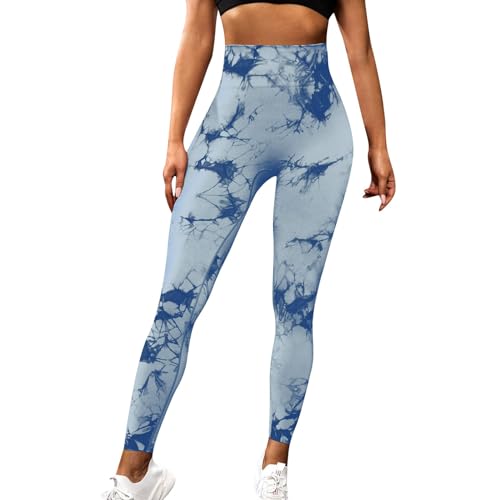 KONG JIMFAN Gefütterte Strumpfhose Lange Unterhose Damen Ski Unterhose Damen Strumpfhose Weiße Leggings Longpullover Für Damen Winter Langlauf-Ski Hosen Damen High Waist(#2 Sky Blue,M)