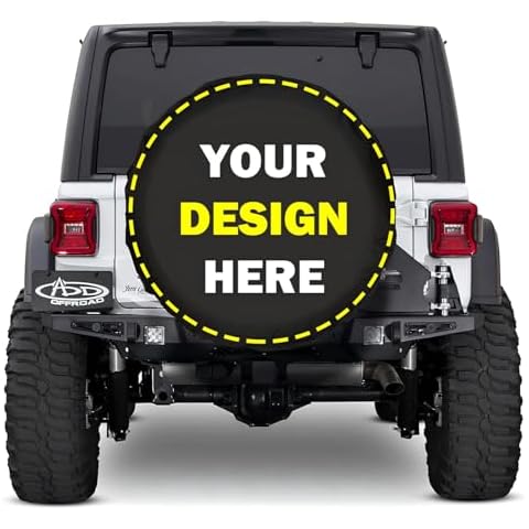 Custom Spare Tire Cover Add Your Own Customized Text Name Image Personalized Waterproof Tire Cover for Trailers Truck Camper SUV Cover