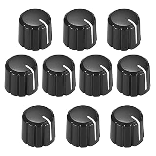 Nicfaky Lot de 10 boutons de commande pour guitare électrique Volume Tone Knobs Noir D Type 6 mm - Les Beatles, Paul McCartney, John Lennon, RIngo Starr, George Harrison