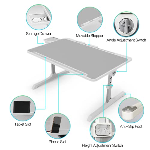 Laptop-Desk-for-Bed-Btrfe-Lap-Desk-with-Adjustable-Heights-and-Angles-Fit-up-17-Inch-Laptops-Large-Size-Bed-Tray-Table-for-Eating-Working-Writing-on-Sofa-Couch-Floor-236x-157-Grey