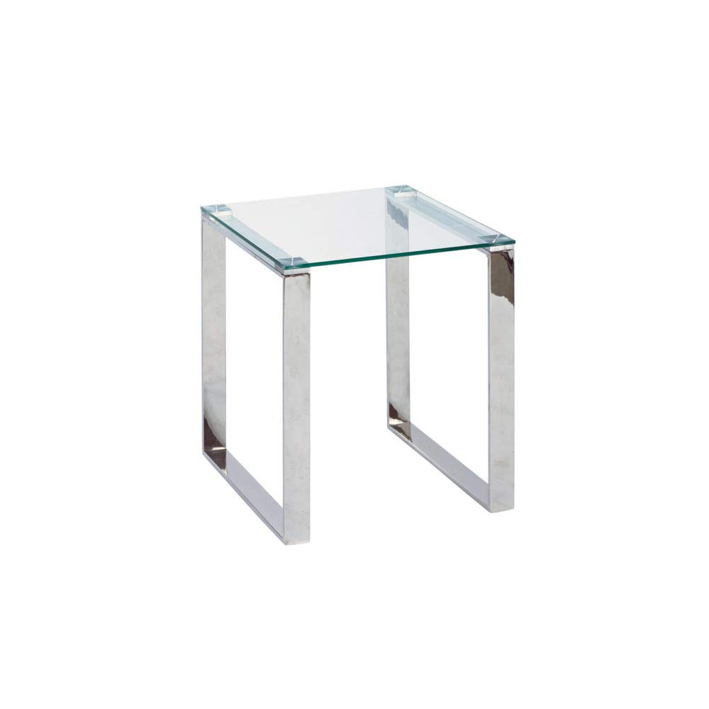 Uptown Club End Table, Silver