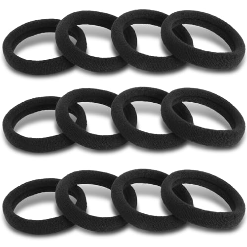 120PCS Black Hair Ties for Women Girls Elastic Hair Bands Ponytail Holders