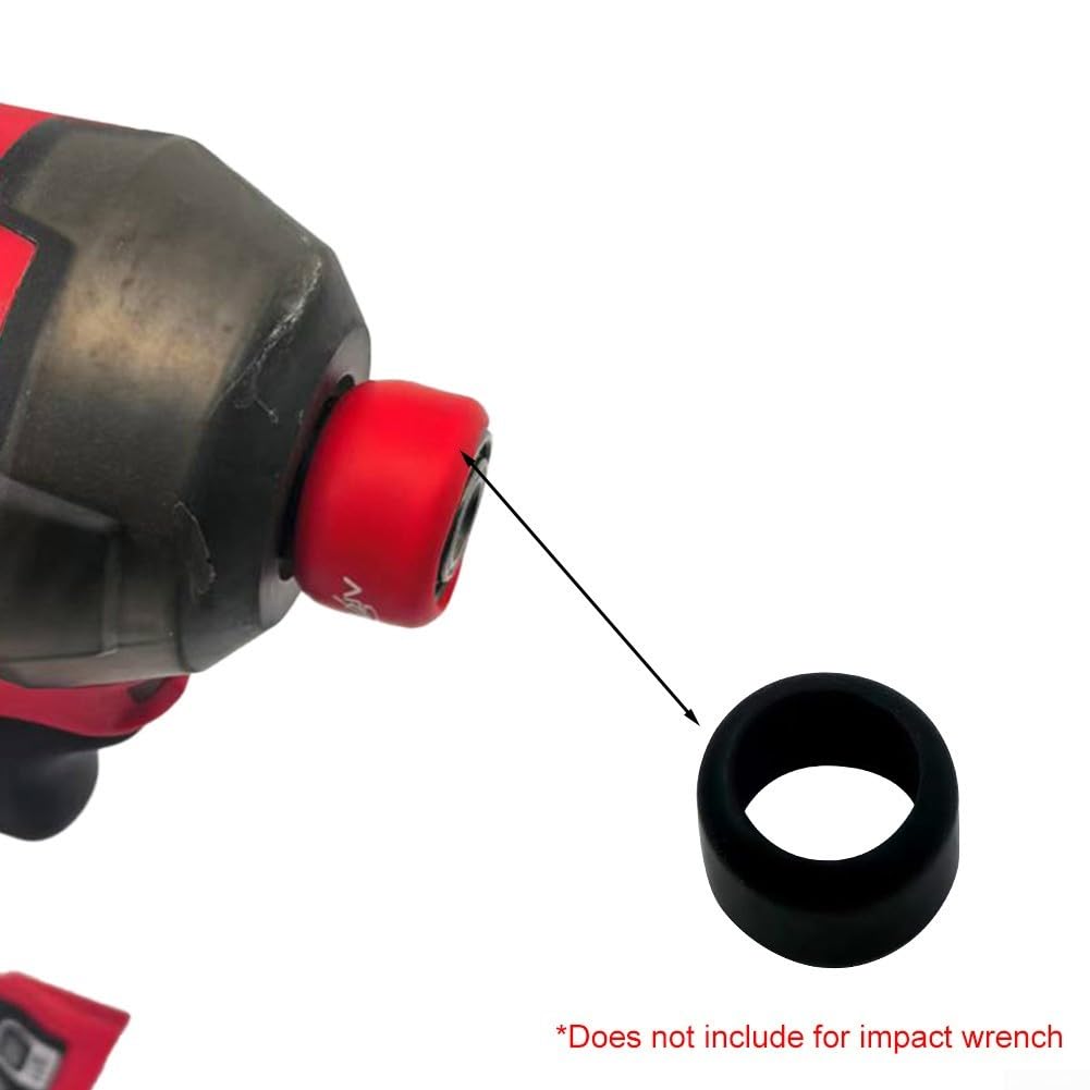 Guaina protettiva in gomma per testa avvitatore a percussione da 1/4", compatibile con la maggior parte delle marche, rosso o rosso-nero, previene l'usura e lo strappo, adatto a punte esagonali da 1/4