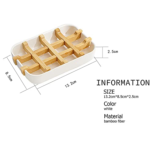 Dotodo Bamboo Soap Dispenser ＋ 2Pcs Soap Dishes | Bathroom Countertop Soap Dispensers | Naturally Tough Eco Friendly Soap Holder & Lotion Dispenser #TOP2