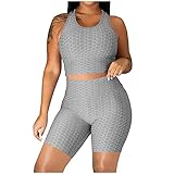 🔥【Workout Sets】 - Das zweiteilige Trainingsanzug-Set kann lässig oder auch mit anderer Sportbekleidung getragen werden. Super süß sexy und schick. Perfekt für einen Yoga-Kurs, das Fitnessstudio oder auch nur für ein Treffen mit einer Freundin. Es passt hervorragend zu einem Sportmantel und einer Jacke. Sie passen leicht zu Ihrer Alltagskleidung.