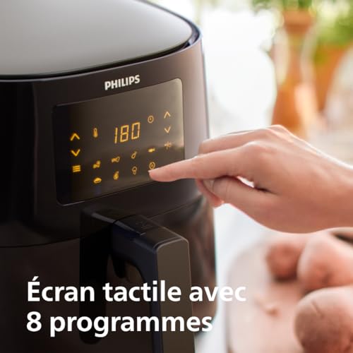 PHILIPS Air Fryer Série 3000 6.2L, air fryer 14 en 1, Technologie Rapid Air, jusqu'à 90% de matières grasses en moins, Digital, App HomeID (HD9270/90)