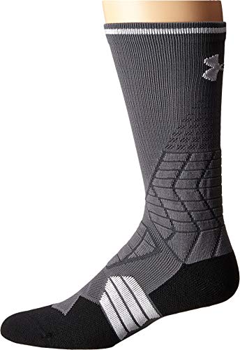 Under Armour Adult Football Crew Socks, 1-Pair, Graphite/Black, Large Under Armour Adult Football Crew Socks, 1-Pair, Graphite/Black, Large
