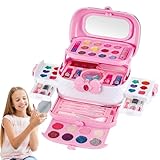 Kit De Maquillaje Infantil,Juguetes Cosmeticos De Lavables - Maquillaje para Niños,para Edades 3 12 Años Cumpleaños Fiestas Juego De Imitación Juego De Tocador Regalo