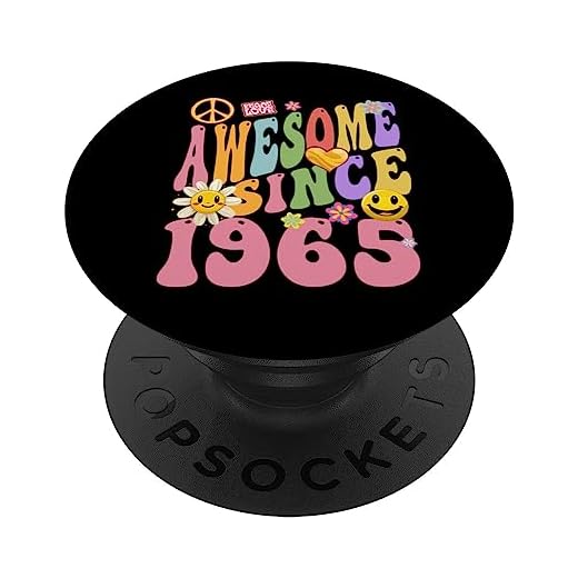 1965 Cumpleaños Retro Hippie Impresionante Desde 1965 PopSockets PopGrip Intercambiable