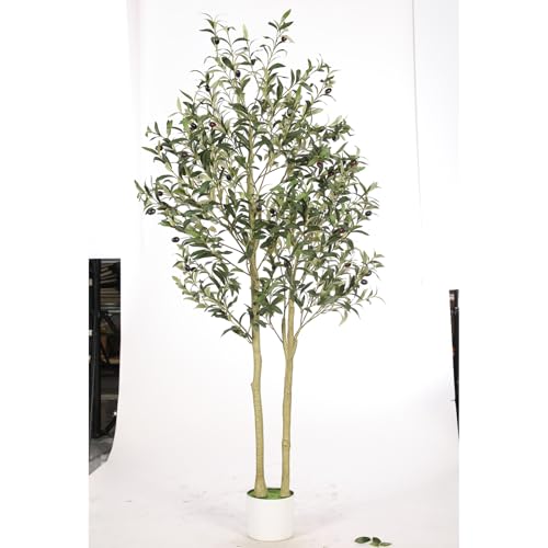 LYERSE 観葉植物 【高さ152cm】フェイクグリーン 大型光触媒 インテリア 家の中に置く人工観葉植物 二つの幹 おしゃれ 世話がない 水やり不要のホーム 玄関 キッチン オフィス オリーブ
