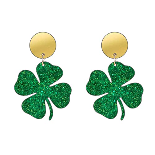 vsilay Boucles d'oreilles pendantes pour la Saint-Patrick - En acrylique - Cadeau pour petite amie