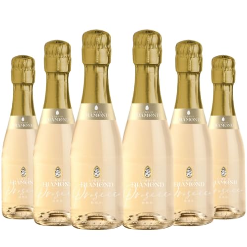 Liquid Diamond Prosecco Mini 20cl - Premium Sparkling Prosecco from the heart of Italy, perfect for gifting, weddings and parties - Pack of 6 | 10.5% ABV